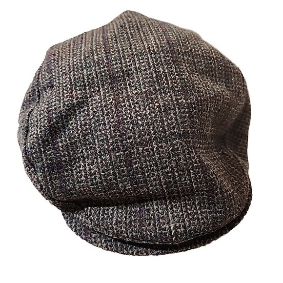 Pendleton VINTAGE 100% Virgin Wool Newsboy Cabbie Plaid Hat Cap Large w/flaws - Picture 1 of 12